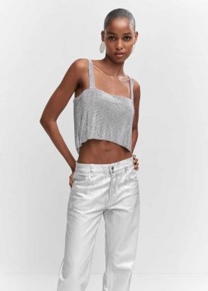 Mango Crystal Mesh Top | MNG-24724