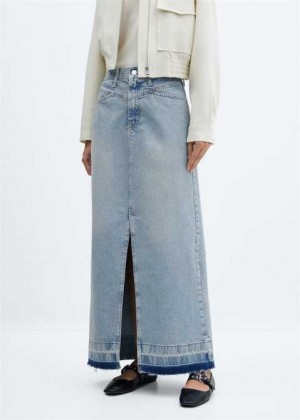 Mango Denim Long Skirt | MNG-24228