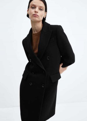 Mango Double-breasted Vlna Coat | MNG-26498