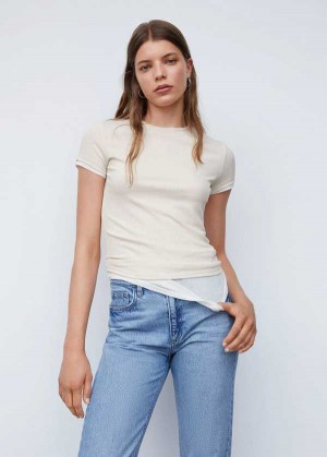 Mango Double-layered T-shirt | MNG-25006