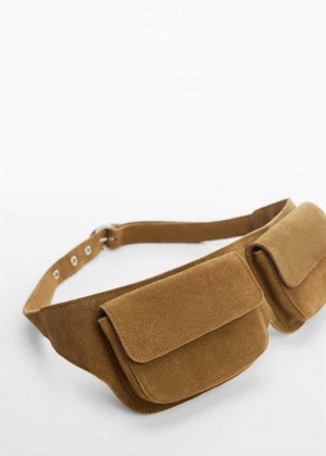 Mango Double-pocket Læder Fanny Pack | MNG-23268