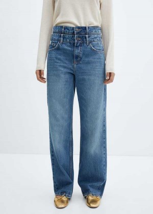 Mango Double-waist Rovný Jeans | MNG-23934