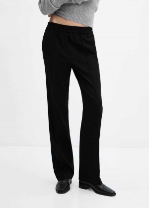 Mango Elastic-waist Rovný Pants | MNG-24536