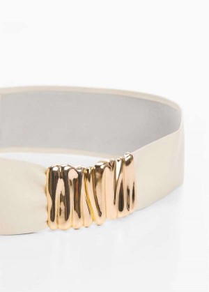 Mango Embossed Přezkou Læder Belt | MNG-23008