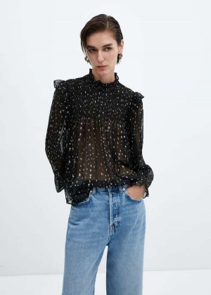 Mango Embroidered Bavlněné Shirt | MNG-25517