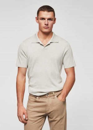 Mango Fine-knit Polo Shirt | MNG-21473