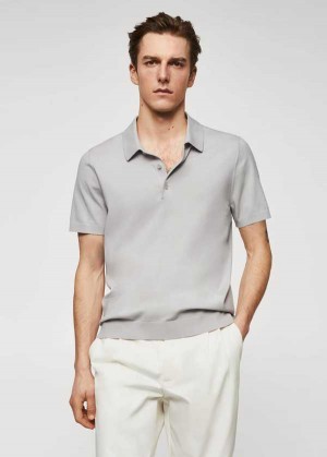 Mango Fine-knit Polo Shirt | MNG-21549