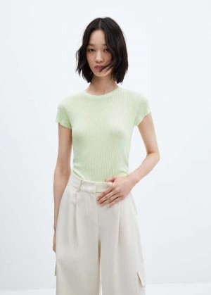 Mango Fine-knit T-shirt | MNG-25077