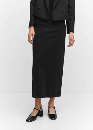 Mango Fitted Slit Skirt | MNG-24048