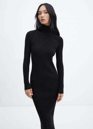 Mango Fitted Turtleneck Šaty | MNG-25806