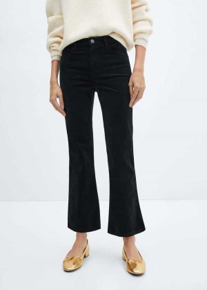 Mango Flared Cropped Corduroy Jeans | MNG-23971