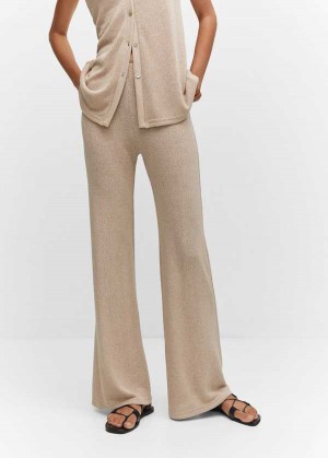 Mango Flared Pletené Pants | MNG-24286