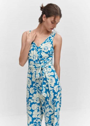 Mango Floral Krátké Jumpsuit | MNG-25739