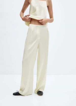 Mango Flowy Satin Pants | MNG-24579