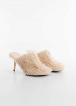 Mango Fur Heel Shoes | MNG-23442