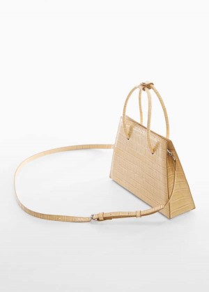 Mango Geometric Bag With Double Handle | MNG-23223