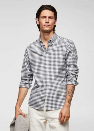 Mango Gingham Check Bavlněné Shirt | MNG-22049