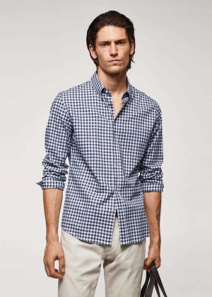 Mango Gingham Check Bavlněné Shirt | MNG-22047