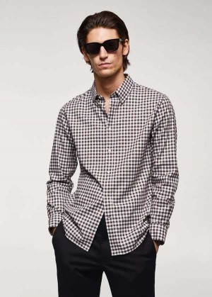 Mango Gingham Check Bavlněné Shirt | MNG-22102