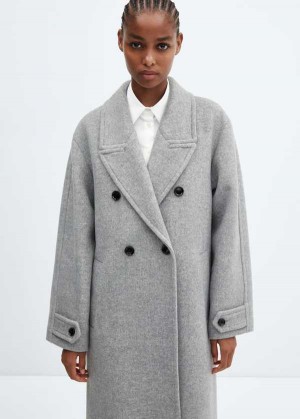 Mango Handmade Oversized Vlna Coat | MNG-26442