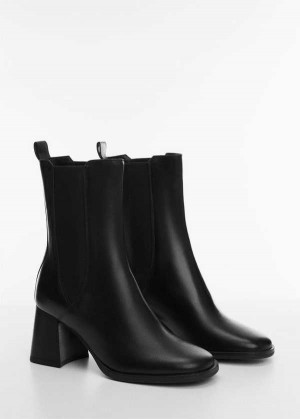 Mango Heel Læder Ankle Boot | MNG-23508