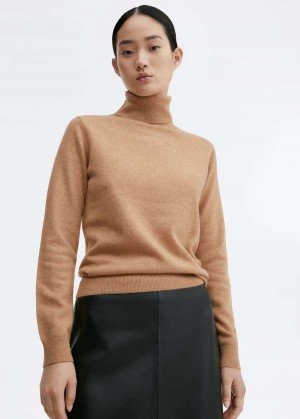 Mango High Collar Žebrovaný Knit Svetrové | MNG-25560