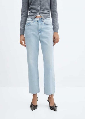 Mango High Pasem Rovný Jeans | MNG-23808