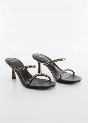 Mango High-heeled Sandals With Chain Detail | MNG-23467