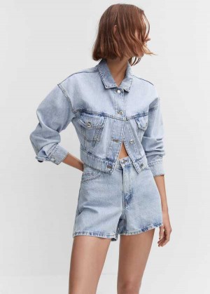 Mango High-rise Denim Shorts | MNG-23897