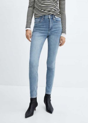 Mango High-rise Hubená Jeans | MNG-23950