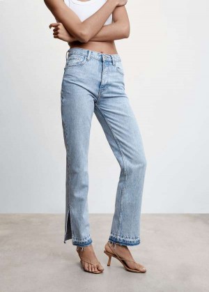 Mango High-rise Rovný Jeans With Slits | MNG-23902