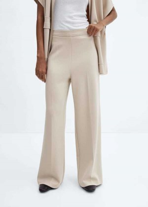 Mango High-rise Wideleg Trousers | MNG-24345