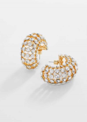 Mango Hoops Crystal Earrings | MNG-22783