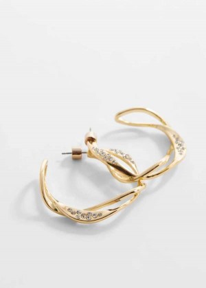 Mango Hoops Crystal Earrings | MNG-22890