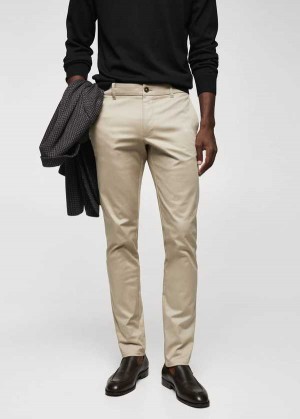 Mango Hubená Bavlněné Chino Pants | MNG-22324