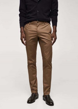 Mango Hubená Bavlněné Chino Pants | MNG-22337