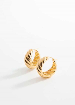 Mango Intertwined Hoop Earrings | MNG-22898