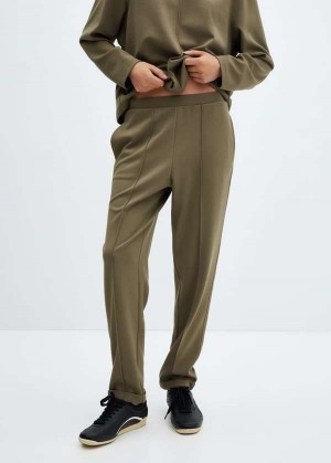 Mango Jogger Pants With Seam Detail | MNG-24585