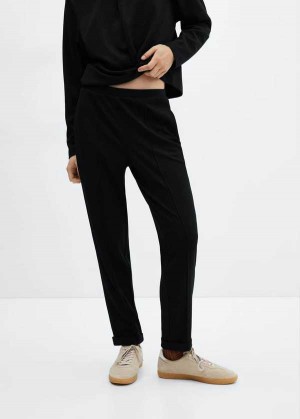 Mango Jogger Pants With Seam Detail | MNG-24584