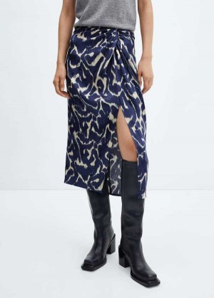 Mango Knot Printed Skirt | MNG-24108