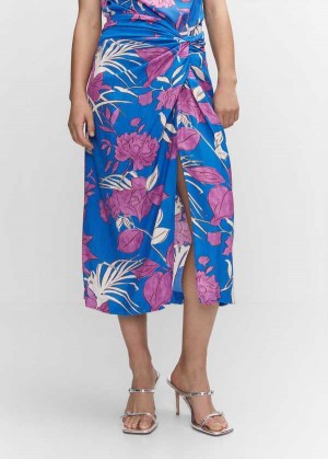 Mango Knot Printed Skirt | MNG-24166