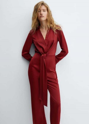 Mango Krátké Jumpsuit With Buttons | MNG-25724