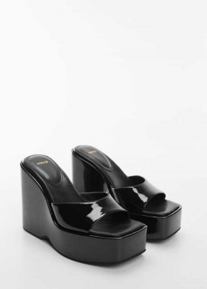 Mango Lakovaná Læder-effect Platformy Sandals | MNG-23451