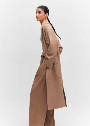 Mango Lapelled Rovný-cut Coat | MNG-26433