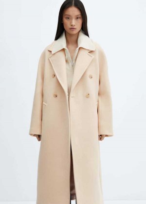 Mango Lapels Vlna Coat | MNG-26513