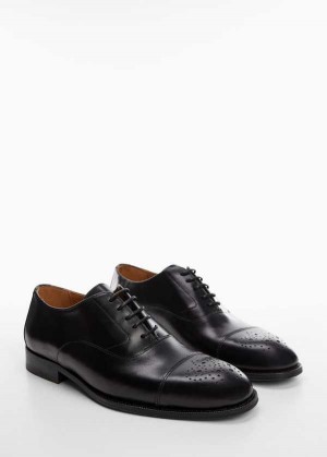 Mango Laser-cut Læder Blucher Shoes | MNG-21263