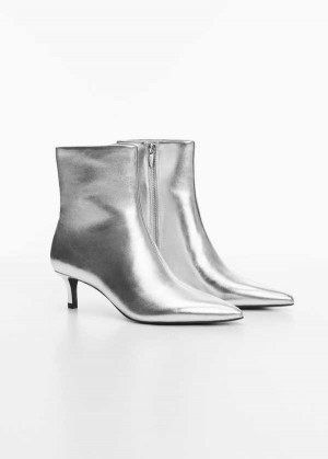 Mango Læder Boots With Kitten Heels | MNG-23633