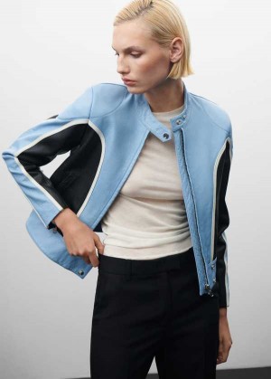 Mango Læder Cyklistické Jacket | MNG-25169