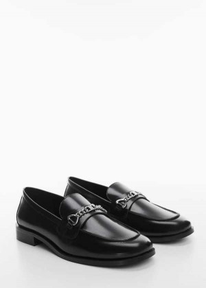 Mango Læder Loafers With Chain | MNG-23492