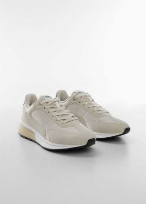 Mango Læder Mixed Sneakers | MNG-21258